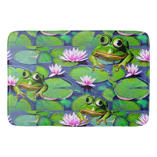 Tapis De Bain Grenouilles Lotus Et Lily Pad (Devant)