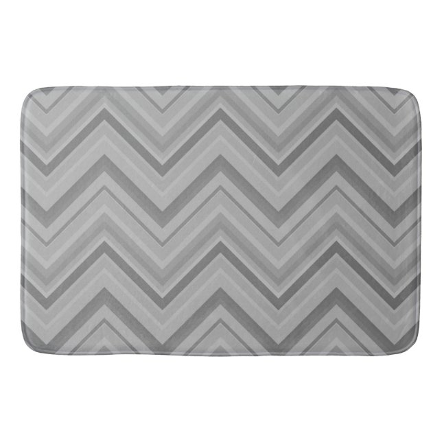 Tapis De Bain Grey stripes zigzag (Devant)
