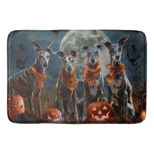 Tapis De Bain Greyhound Halloween Éffrayant