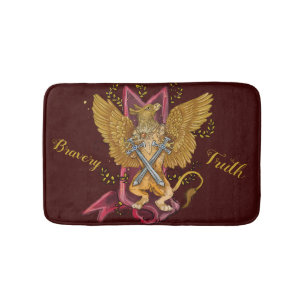 Tapis De Bain Griffin mystique avec épées