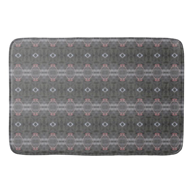 Tapis De Bain Gris Avec Accent De Corail (Devant)