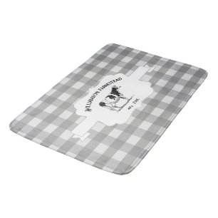 Tapis De Bain Gris Buffet Plaid Agro Vache Mat
