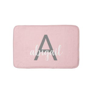 Tapis De Bain Gris de la fille rose rousse