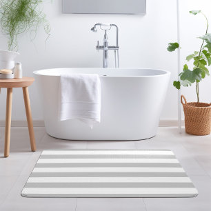 Tapis De Bain Gris et blanc Couleurs modifiables