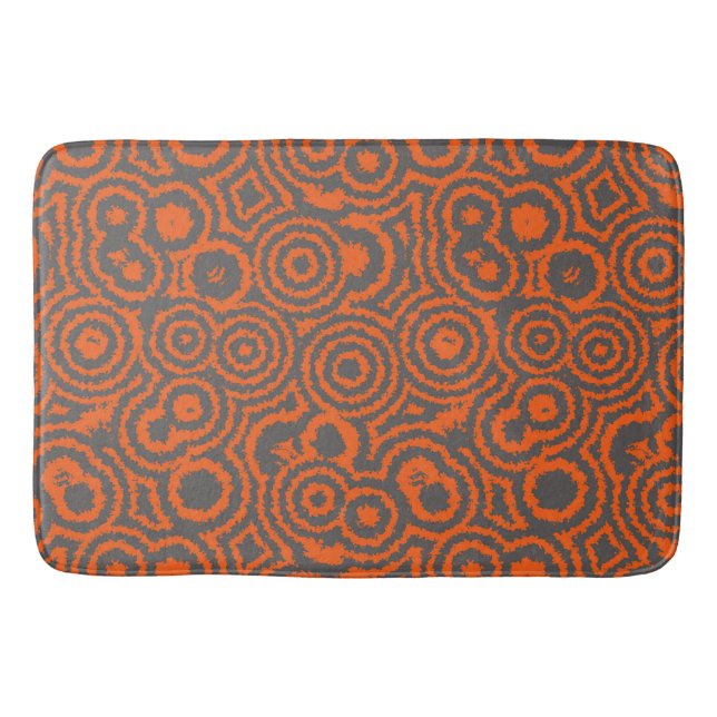 Tapis De Bain Gris et orange (Devant)