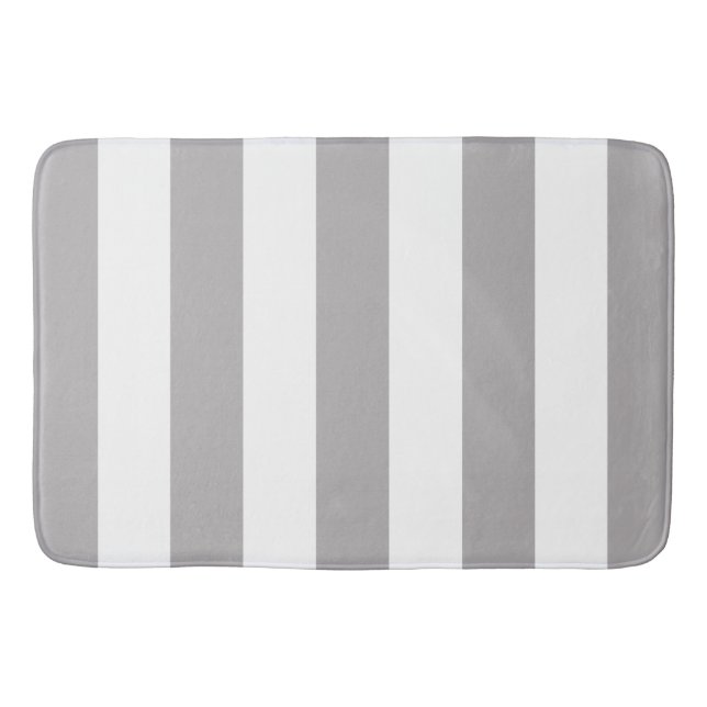 Tapis De Bain Gris, Gris, Gris, Motif rayé (Devant)