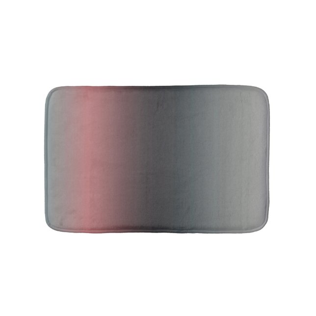Tapis De Bain Gris, rose, dégradé noir, Ombre.  (Devant)