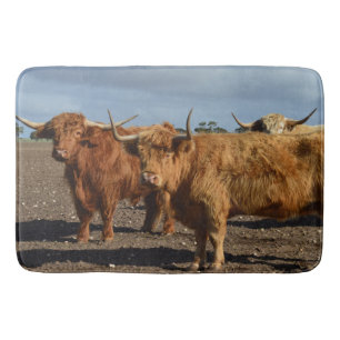 Tapis De Bain Grosse vache Brown Highland, Mousse de mémoire