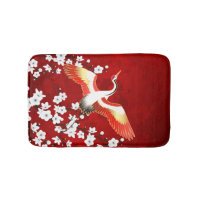 Grue japonaise Fleur de cerisier blanche Rouge