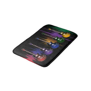 Tapis De Bain Guitares colorées