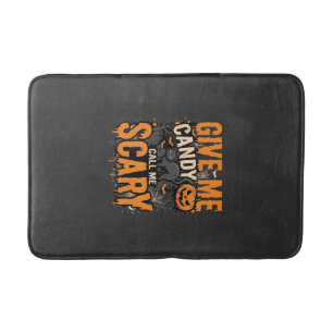 Tapis De Bain Halloween Donnez-moi des bonbons Chat effrayant