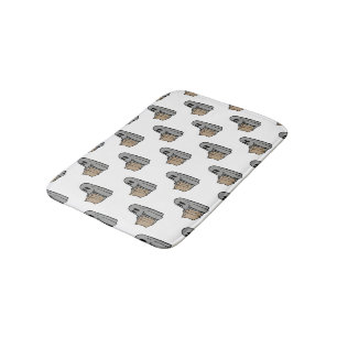 Tapis De Bain Halloween, Jolie Gris Fantôme, Trick Ou Treat, Boo