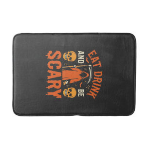 Tapis De Bain Halloween Manger Boire Soyez Terrible Faucheuse Co
