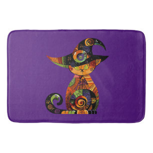 Tapis De Bain Halloween/mystique/chat/chute