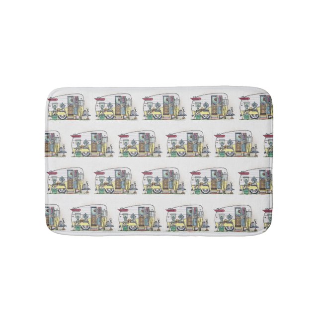TAPIS DE BAIN ***HAPPY CAMPER'S*** SALLE DE BAINS MAT (Devant)