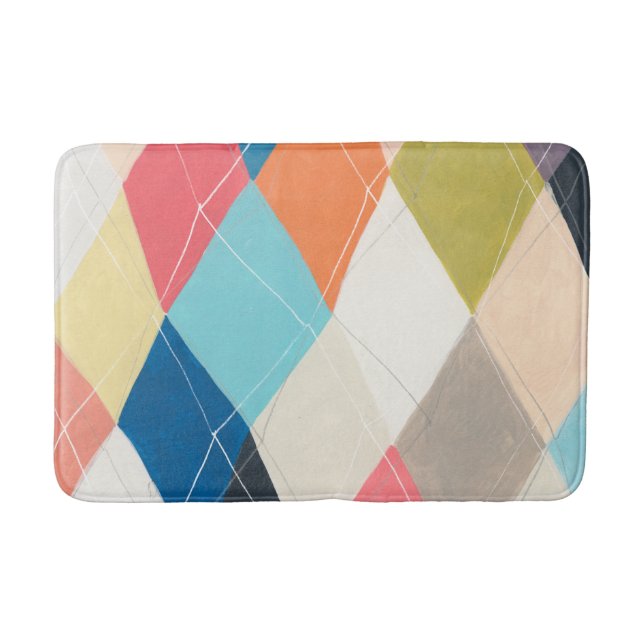 Tapis De Bain Harlequin Hopscotch - Motif Jacquard (Devant)