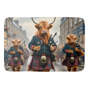 Tapis De Bain Harmonie des Highlands : groupe de vaches highland