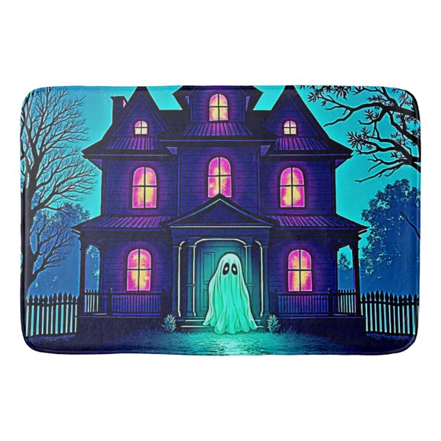 Tapis De Bain Haunween Ghost House Design (Devant)
