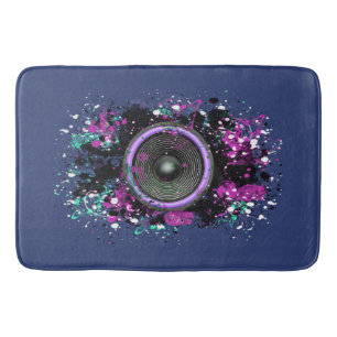 Tapis De Bain Haut-parleur de musique et peinture éclaboussée