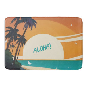 Tapis De Bain Hawaïen/Aloha/Tropical/plage