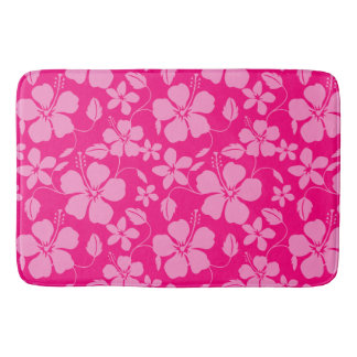 TAPIS DE BAIN HAWAIIAN HULA (HIBISCUS) PINK GUAVA