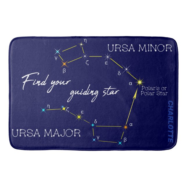 Tapis De Bain Hémisphère Nord Trouver Polaris Star (Devant)