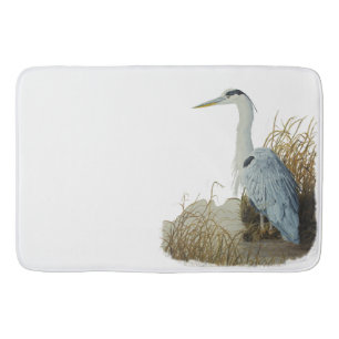 Tapis De Bain Heron Au Bord Du Marais