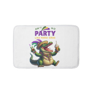 Tapis De Bain Heureux Mardi Gras Alligator
