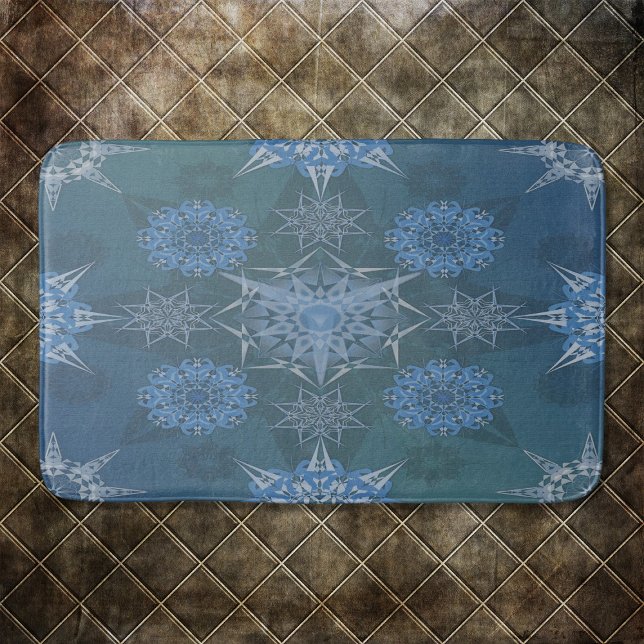 Tapis De Bain Hexa triangles yantra pétales inscription (Créateur téléchargé)