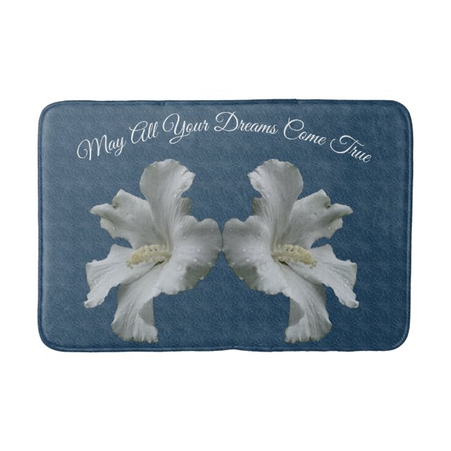 Tapis De Bain Hibiscus Fleurs Rêves De Véritable Inspiration (Devant)