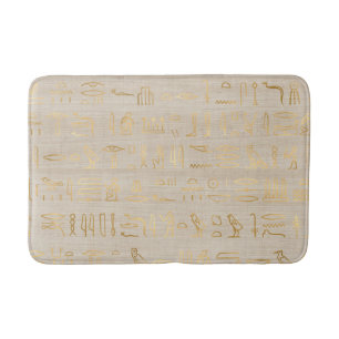 Tapis De Bain Hiéroglyphes égyptiens en or