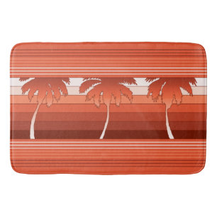 Tapis De Bain Hilo Palmiers hawaïens rayés