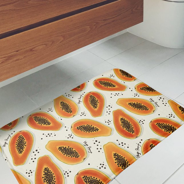 Tapis De Bain Hiya Papaya Motif (Hiya Papaya Bath Mat)