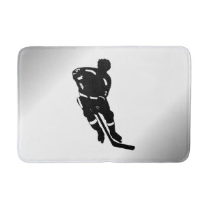 Tapis De Bain Hockey Joueur Sport Design