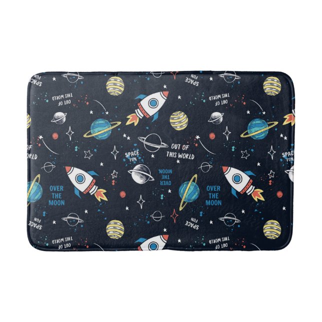 Tapis De Bain Hors de ce Motif spatial mondial (Devant)