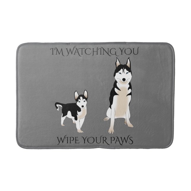 Tapis De Bain Husky essuie tes pattes de bain (Devant)