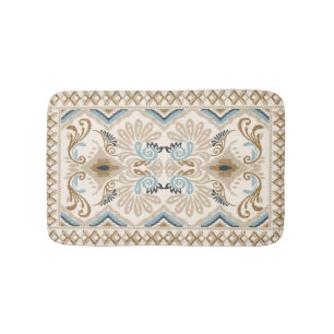 Tapis De Bain Ikat Chevron Paisley