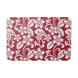 Tapis De Bain ÎLE PLUMERIA (ROUGE CARDINAL) Mat de bain