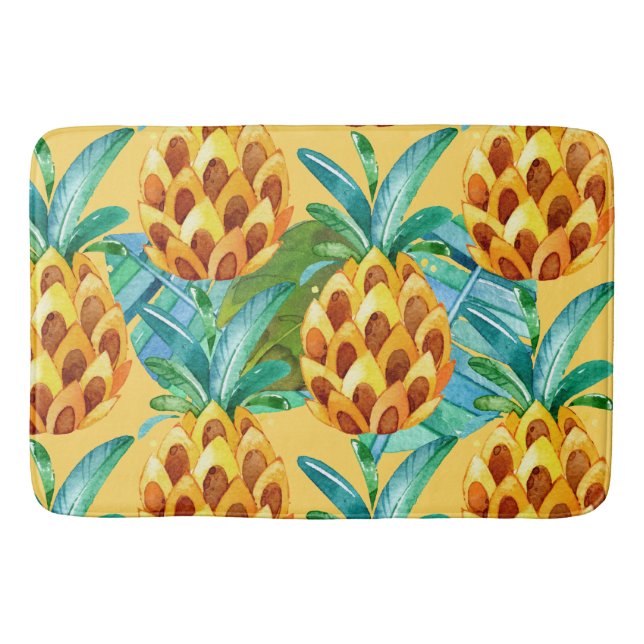 Tapis De Bain Île Tropical Gold Pineapple (Devant)