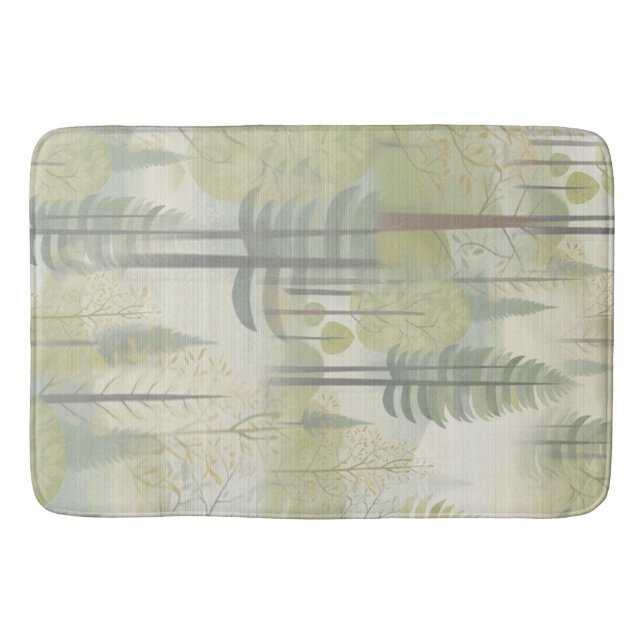 Tapis De Bain Illustration artistique des pins dans un style mod (Devant)