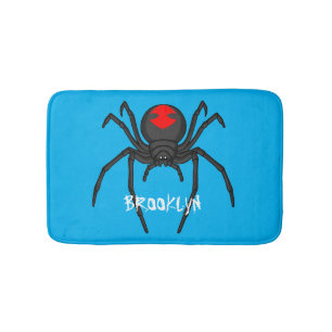 Tapis De Bain Illustration d'araignée noire effrayante