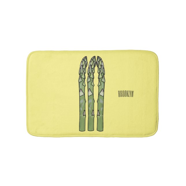 Tapis De Bain Illustration d'Asparagus (Devant)