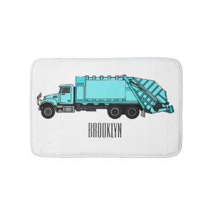 Tapis De Bain Illustration de camion à ordures