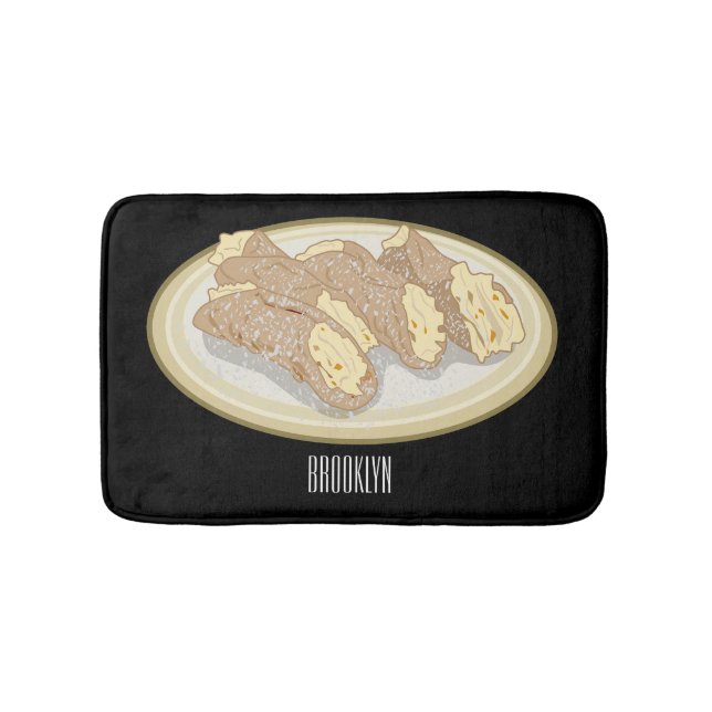 Tapis De Bain Illustration de Cannoli (Devant)