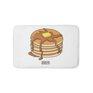 Tapis De Bain Illustration de dessin animé de Pancake