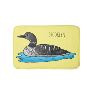 Tapis De Bain Illustration de dessin animé d'oiseau plongeur