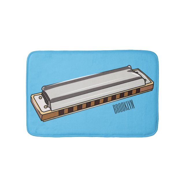 Tapis De Bain Illustration de dessin d'Harmonica (Devant)