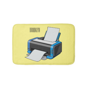 Tapis De Bain Illustration de dessin d'imprimante