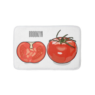 Tapis De Bain Illustration de dessin sur la tomate
