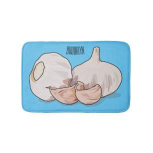 Tapis De Bain Illustration de dessin sur l'ail